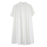 Net Color Temperament Shirt Fat Large Size Women's Clothing Long Coat Short Sleeve Buckle Collar Irregular Sunscreen