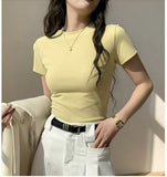 Underdastic Slimmed Short-Sleeved T-Shirt Women's Version Of The New Ins Thin Short Fashion Top Woman Trend