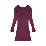 Spice Girl Style Chest V-Neck Long-Sleeved Dress Women's Autumn And Winter New Design Feel Tight Thin Inside The Ass Skirt