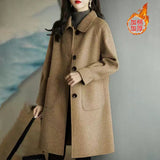 Mao This Coat Woman 2025 Autumn And Winter New Small Man Thick Korean Version Of The Long-Term Coat