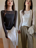 2026 Double-Layer Mesh New Mesh Jersey Sleeker Fashion T-Shirt Dress T-Shirt Girl