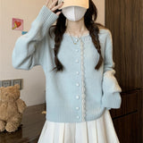 KANING Lace Lace Single-Dcupy Knitted Cardigan 2026 Autumn New Gentle Sweet Sweater Outside Female