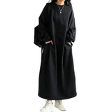 Lazy Wind Showing Thin-Guard Dress Women 2026 Spring And Autumn New Loose Belly Over-Lade Dress Woman
