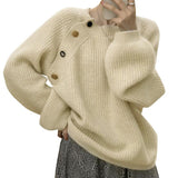 Spring And Autumn 2026 New Chic Design Sense Niche French Temperament Lazy Wind Soft Glutinous Sweater Knitted Shirt Women