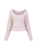 Big U Collar Long-Sleeved T-Shirt T-Shirt Inside The New Pure Desire