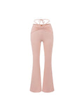 The Bow Naked Feeling Siloed Ass Micro-Slap Women 2025 Summer New High-Waist Broad Leg Pants Fashion Casual Trousers