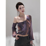 Korean Version Of The Fashion Kawha Color Long-Sleeved T-Shirt Girl Spring New Slimming Niche Inside The Top