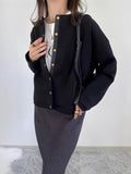 2026 Spring And Autumn New Loose Leisure Round-Neck Shirt High Quality Thick Fabric