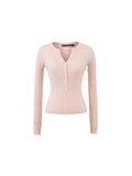 Sweater Women's Autumn/Winter Slot High-End Sleeve Long Sleeve V-Necked Knitted Women's Sweater