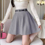 KANING College Wind Knitted Dress 2026 Autumn New Women's High Waist Skinny Casual Short Dress 100-Folded Dress