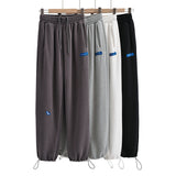 High-Waisted Casual Giose Sweatpants Women 2025 Autumn New Ins Letters Small Leather Standard Loose Thin Trousers
