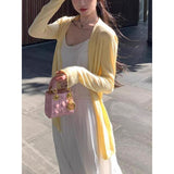 KANING Thin Lazy Wind Long Outside The Open Shirt Women 2026 Autumn And Summer Women's New Knitted Coat Top