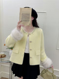 KANING Pink Yangerming Knitted Cardigan 2026 Autumn New Women's Sweater Coat Woman