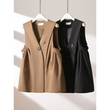 Casual Suit Vest Women's Spring And Autumn 2025 Spring And Autumn New British Wind Horse Vest