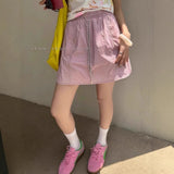 Workwear Loose Thin Quick Dry Skirt Women Summer Pure Wind To Walk Leisure Sports High-Waist Short Skirt