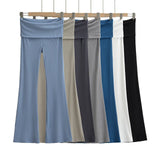 New Hottie Sexy Casual Flare Trousers Design Feel Thin Straight Broad Leg Pants Low Waist