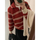 KANING Semi-Zip Soft-Cillary Thick Knitted Women's Autumn And Winter New Languid High-End Thin Top