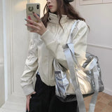 Vintage Short Leather Coat Woman 2025 Autumn New Design Small Leather Jacket Locomotive Suit Woman