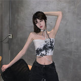 Designing A Tie-Dye Sexective Breast Vest Woman Summer Korean Version Of The Hottie Style Slimming On The Dress