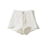 Irregular High-Waisted Denim Shorts Babes Long Leg Tight-Puffed-Girls Hot-Pants Women's-Sighting-Sighting-Sighting Women's-Puffed Slacks Summer