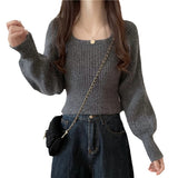 Knitted Bottom Shirt Women's Autumn And Winter 2026 New In The New Air With Low-Necked Long-Sleeve Tops To Put On The Head Sweater Winter