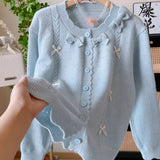3.2/New In Spring XUAN XIAO JIE Cute College Wind-Bunter Knitted Jersey Coat Woman