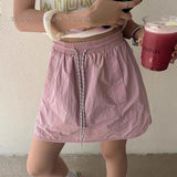 Workwear Loose Thin Quick Dry Skirt Women Summer Pure Wind To Walk Leisure Sports High-Waist Short Skirt