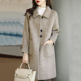 Mao This Coat Woman 2025 Autumn And Winter New Small Man Thick Korean Version Of The Long-Term Coat