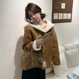 Autumn And Winter Plush Velvet Fur Hair One Big Look Thick Coat Winter Small Thick Cotton Coat Winter