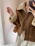 High-End Sleet One Lamb Coat Coat Women's New Collared Leather Jacket Locomotive Suit In Autumn And Winter 2026