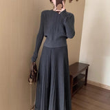 KANING Waist Design Thin Round Collar Knitted Bottom Shirt 2026 Autumn New Soft Glutinous Bottom Sweater
