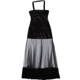 2025 Babes Yarn Design Solid Color Velvet Dress Female Pure Birthday Party Dress Thin Dress