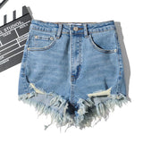 Spice Girls Street Style Stretch-And-Fry Shorts Hot-Legged Long Beach Pants Denim Casual