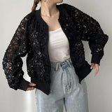 Lotte Spring And Summer Easing Embroidered Women's Skinny Shirt Lace Jacket Sunscreen T-Shirt