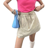 Workwear Loose Thin Quick Dry Skirt Women Summer Pure Wind To Walk Leisure Sports High-Waist Short Skirt